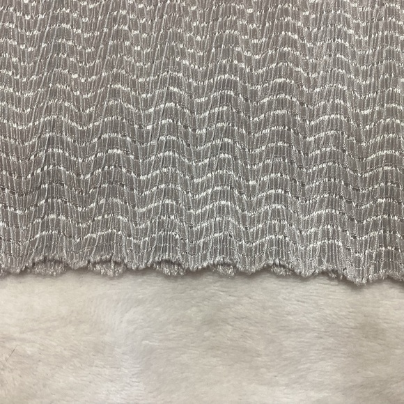 TanJay Silver Blouse Relaxed Fit Textured Y2K Fairycore XL - Picture 6 of 9